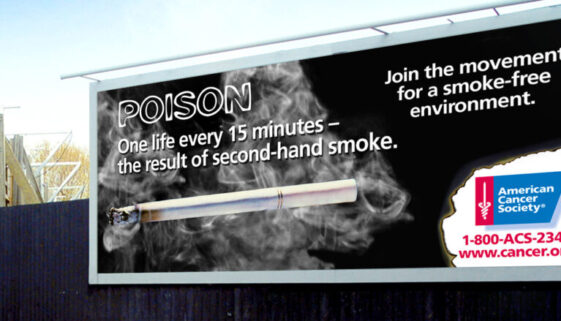 anti-smoking billboard